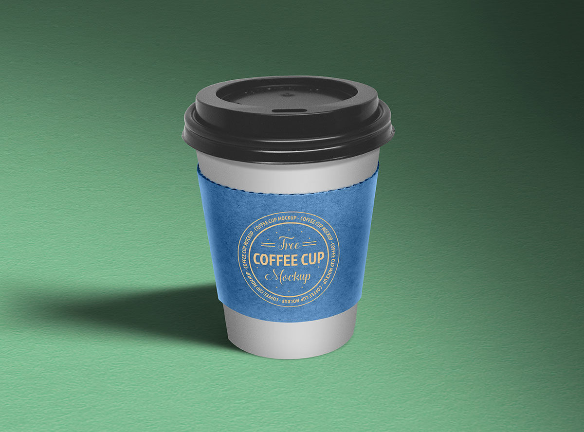 Two Floating Disposable Coffee Cups Mockup (FREE) - Resource Boy