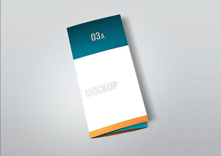 Perspective View of Four Tri-Fold Brochure Mockups FREE PSD