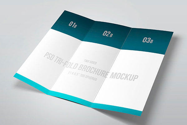 Tri-Fold Spread Square Brochure Mockup (FREE) - Resource Boy