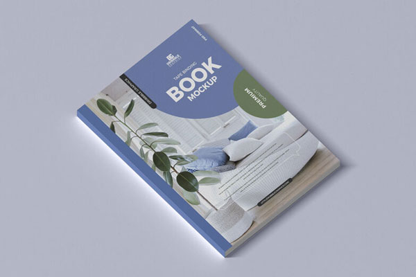 Perspective View Tape Binding Book Mockup FREE PSD