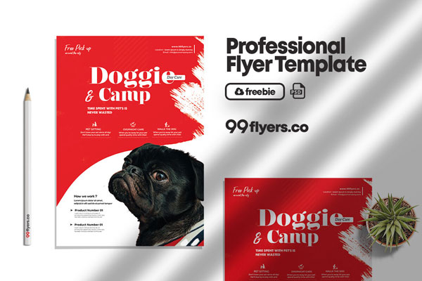 Splash Pet Daycare Flyer Template FREE PSD