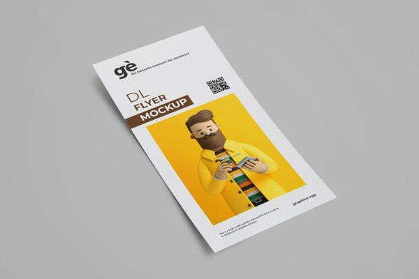 Standard Size Flyer on a Simple Surface Mockup FREE PSD