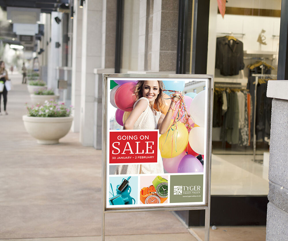 Steel Frame Retail Store Signage Mockup in the Half-Sized View Free ...