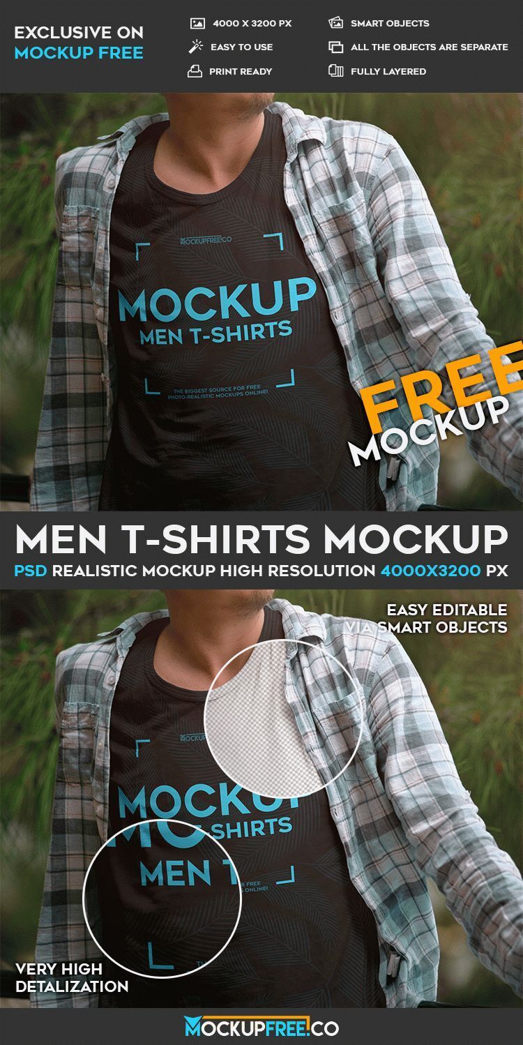 Free Black & White Half Sleeves T-Shirt Mockup PSD (Front & Back) - Good  Mockups