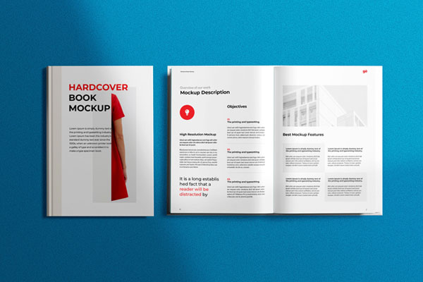 Top View Mockup Featuring 2 Books Open and Closed FREE PSD