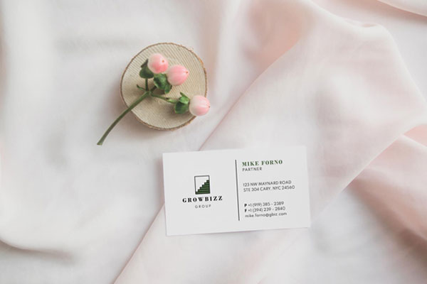 Top View of a Business Card Mockup FREE PSD