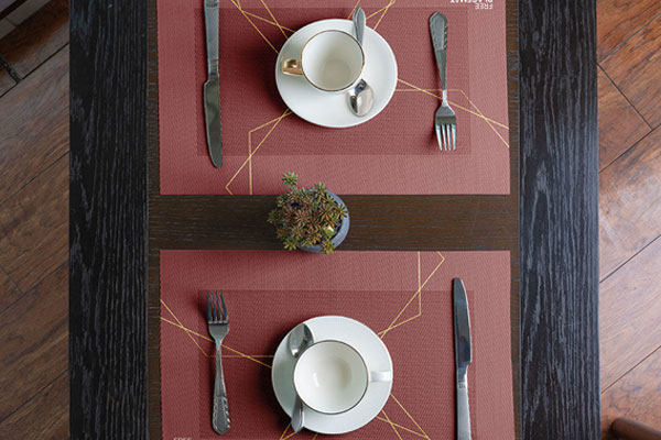 Top View of Two Placemats On Table Mockup FREE PSD