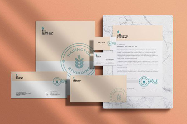 Top View Stationery Mockup Featuring Cards and Papers FREE PSD