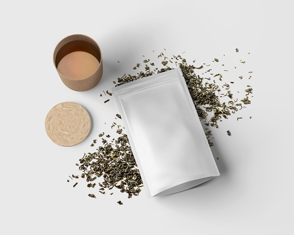 Top View Tea Packaging with a Tea Cup Mockup FREE PSD