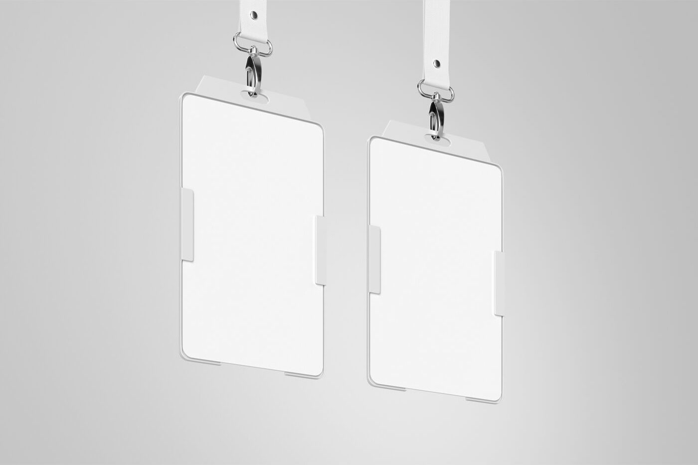 Two ID Cards Hanging Mockup FREE PSD