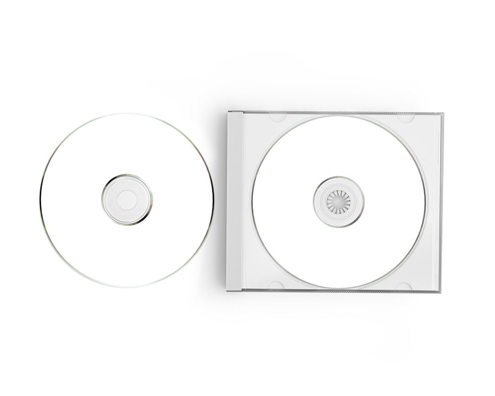 Two Mockups Featuring a CD Jewel Case and CD Label FREE PSD