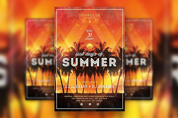 Urban and Frame Club Party Flyer Template FREE PSD