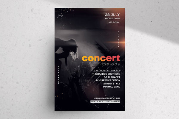 Urban Concert Flyer Template FREE PSD