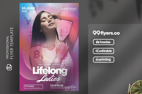 Urban DJ Party Flyer Template FREE PSD