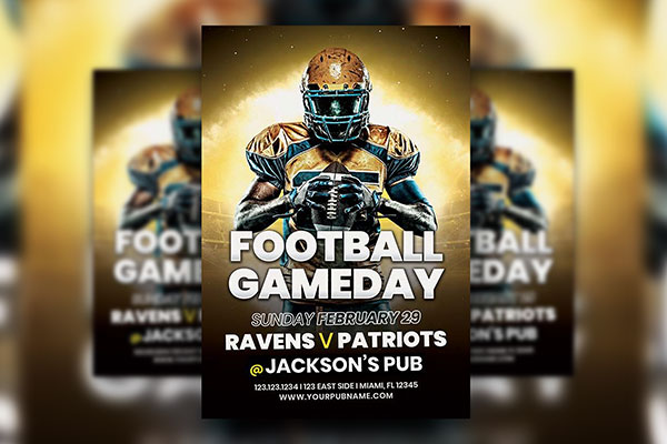 Free American Football Flyer Template In Google Docs