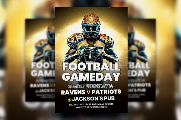 NFL Super Bowl Flyer Free Google Docs Template 