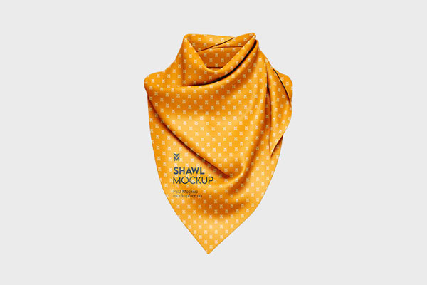 2 Mockups of Woman's Shawl from Different Angles FREE PSD