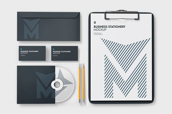 2 Sets of Business Stationery Mockup FREE PSD