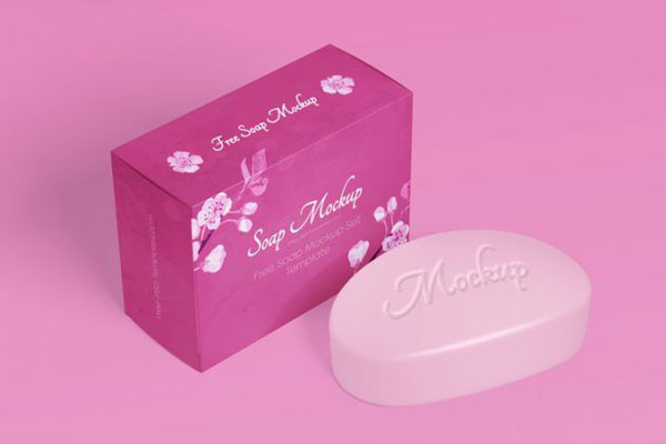 2 Soap Mockups with Packaging Boxes FREE PSD