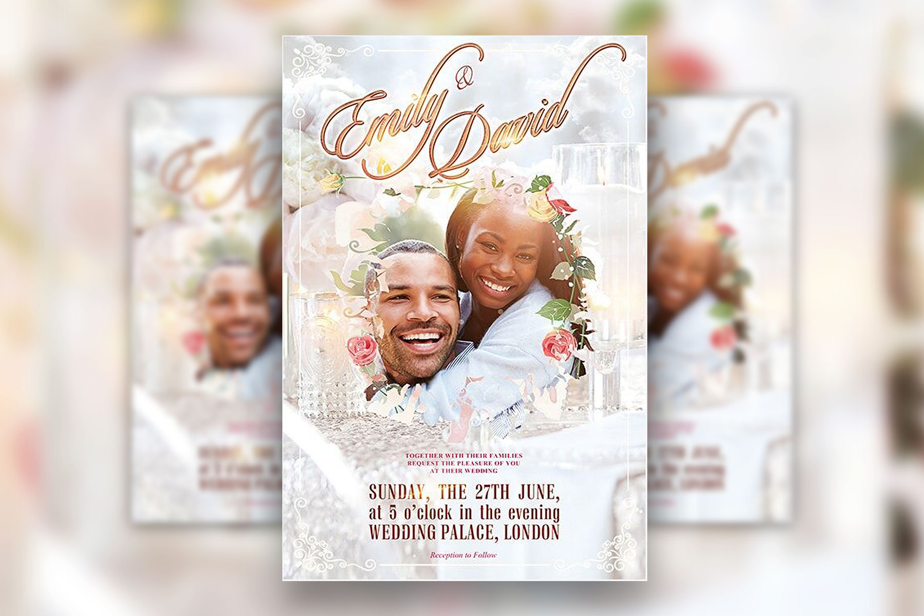 3 Bright, Modern Wedding Invitation Flyer Templates Free Download | Resource Boy