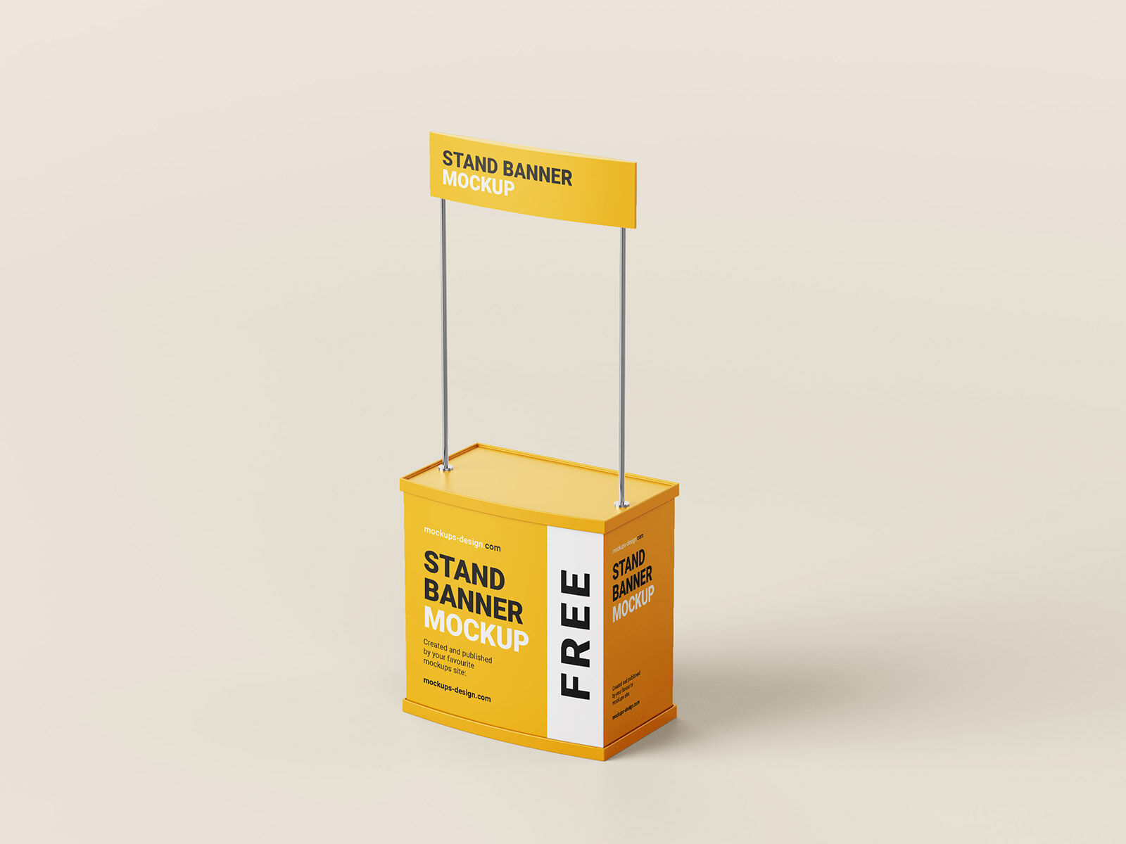 3 Mockups Featuring A Promo Stand In Different Views FREE Resource Boy