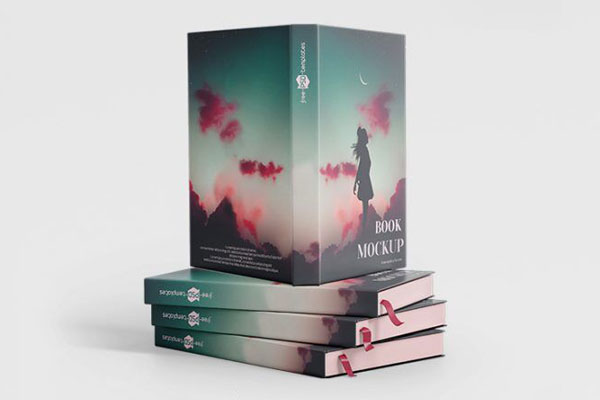 3 Mockups of Books in Different Positions FREE PSD