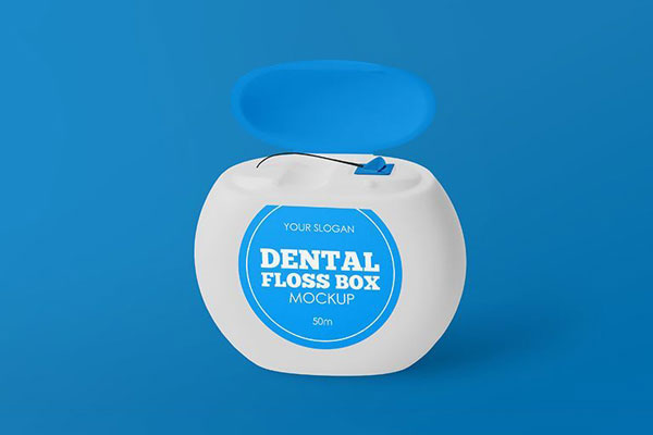 3 Mockups of Round Dental Floss Box FREE PSD