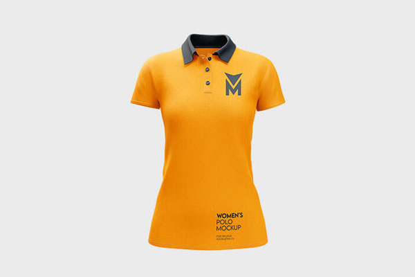 Mockup Featuring Back and Front View of a Polo Shirt (FREE) - Resource Boy