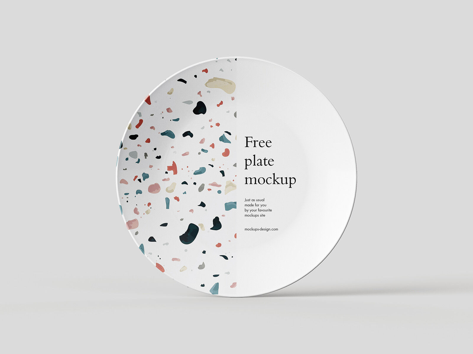 4 Mockups of Ceramic Plates in Different Angles and Positions FREE PSD