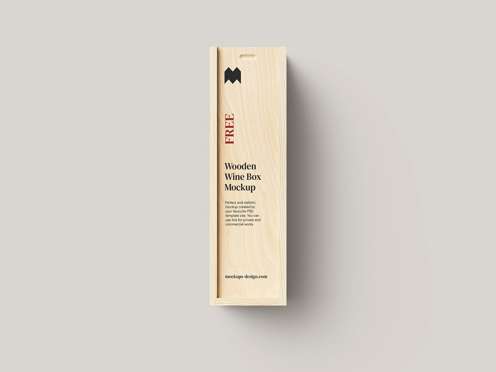 4 Mockups of Wooden Wine Box in Different Views FREE PSD