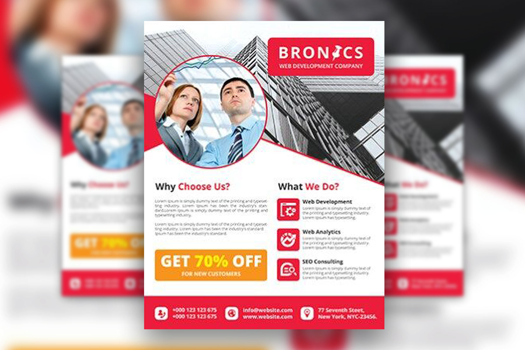 4 Urban, Modern, Geometric Corporate Flyer Templates Featuring ...