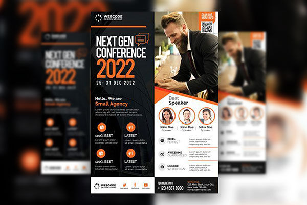 4 White, Black, Modern Corporate\ Business Flyer Templates in Different Colors FREE PSD