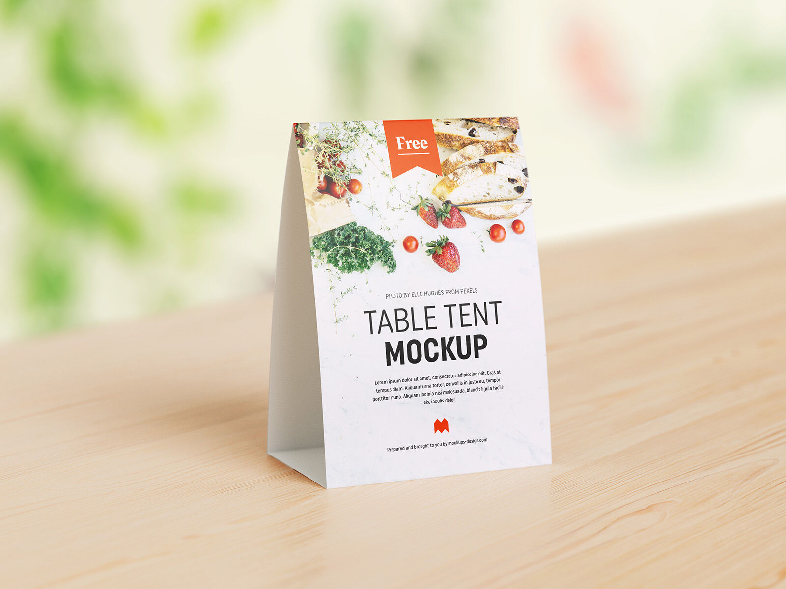 5 Table Tent Mockups Placed in Different Views FREE PSD