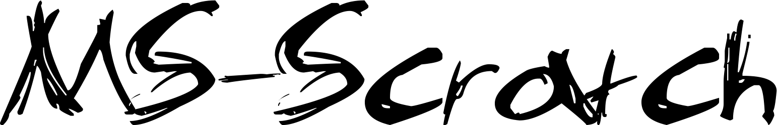 MS Scratch Font