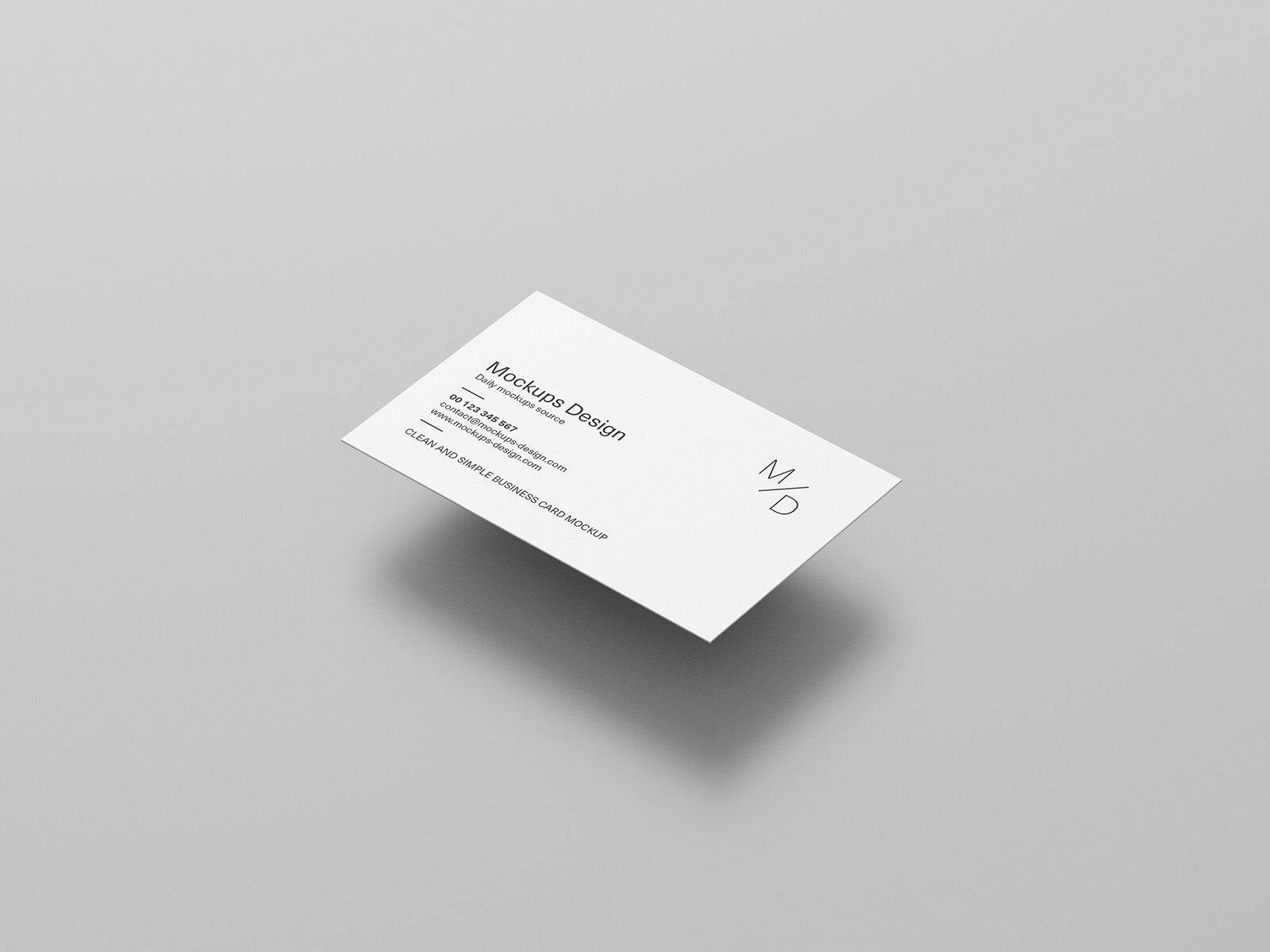 A Set of 7 Minimal Business Cards Mockups FREE PSD