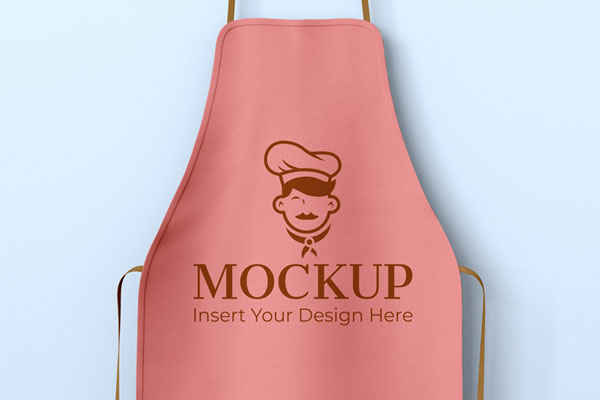 Apron on Hanger Mockup with Neck and Waist Straps FREE PSD