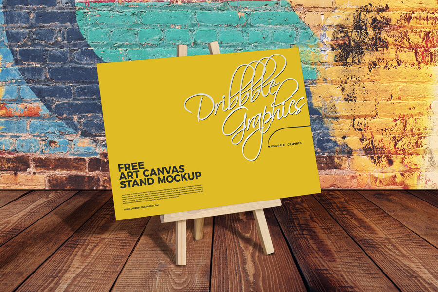 Artist Canvas Stand Mockup Template Graphic by Pixeliota · Creative Fabrica