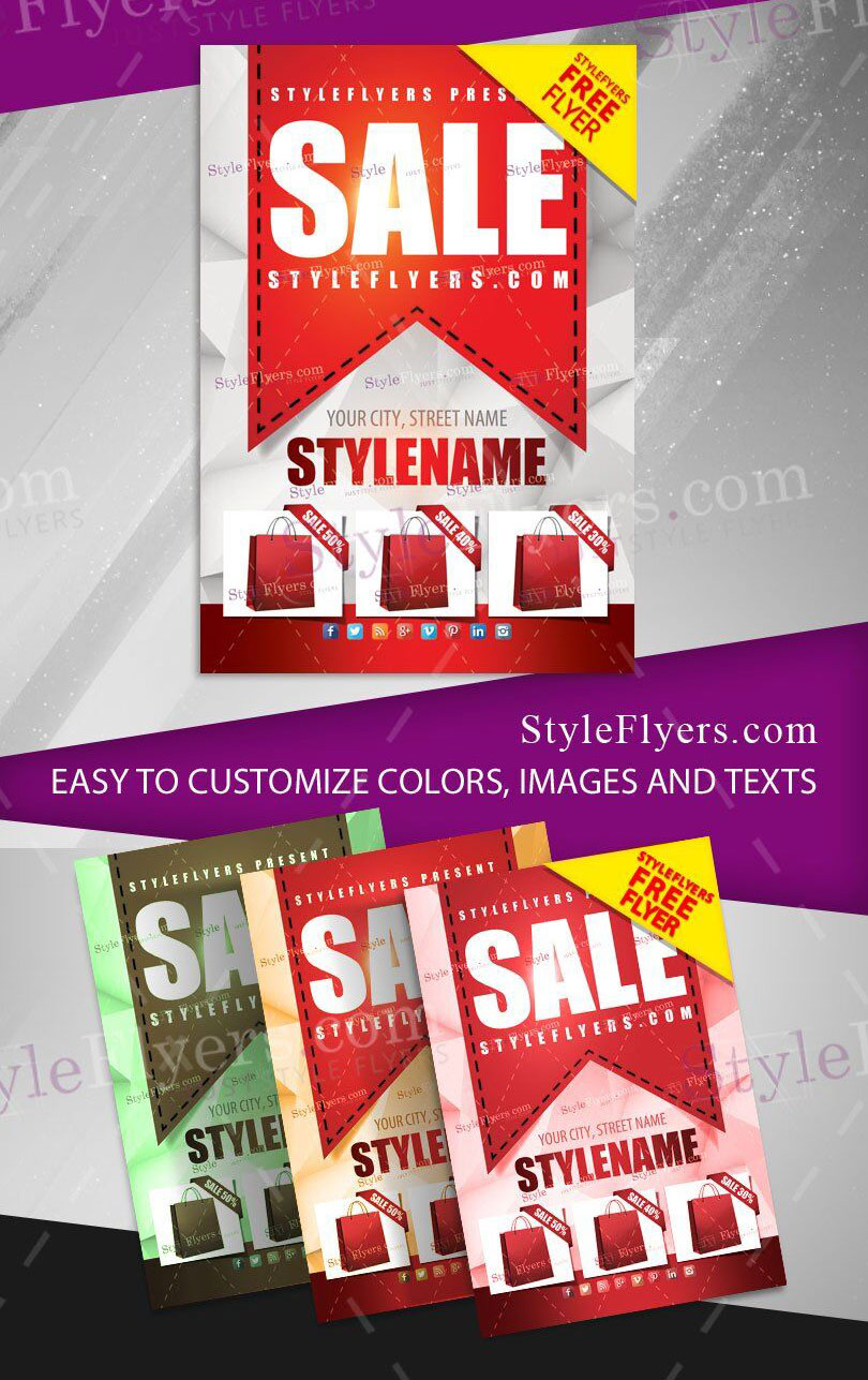 Free printable, customizable sale flyer templates