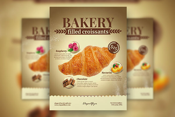 Bronze, Modern Bakery Flyer Template Free Download | Resource Boy