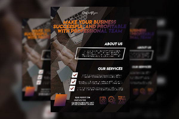 Clean Infographic Agency Flyer Template FREE PSD