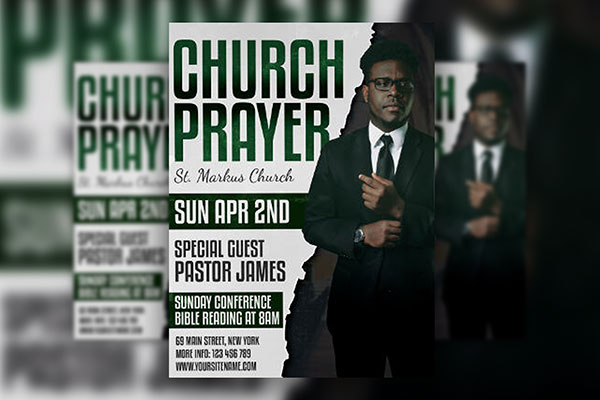 Clean, Modern Church Flyer Template FREE PSD