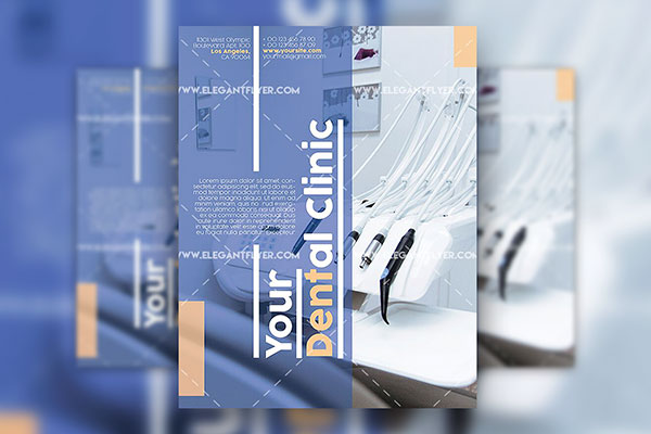 Clean Professional Dentist Clinic Flyer Template FREE PSD