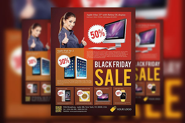 Collage, Modern Black Friday Flyer Along with Facebook Cover Templates FREE PSD