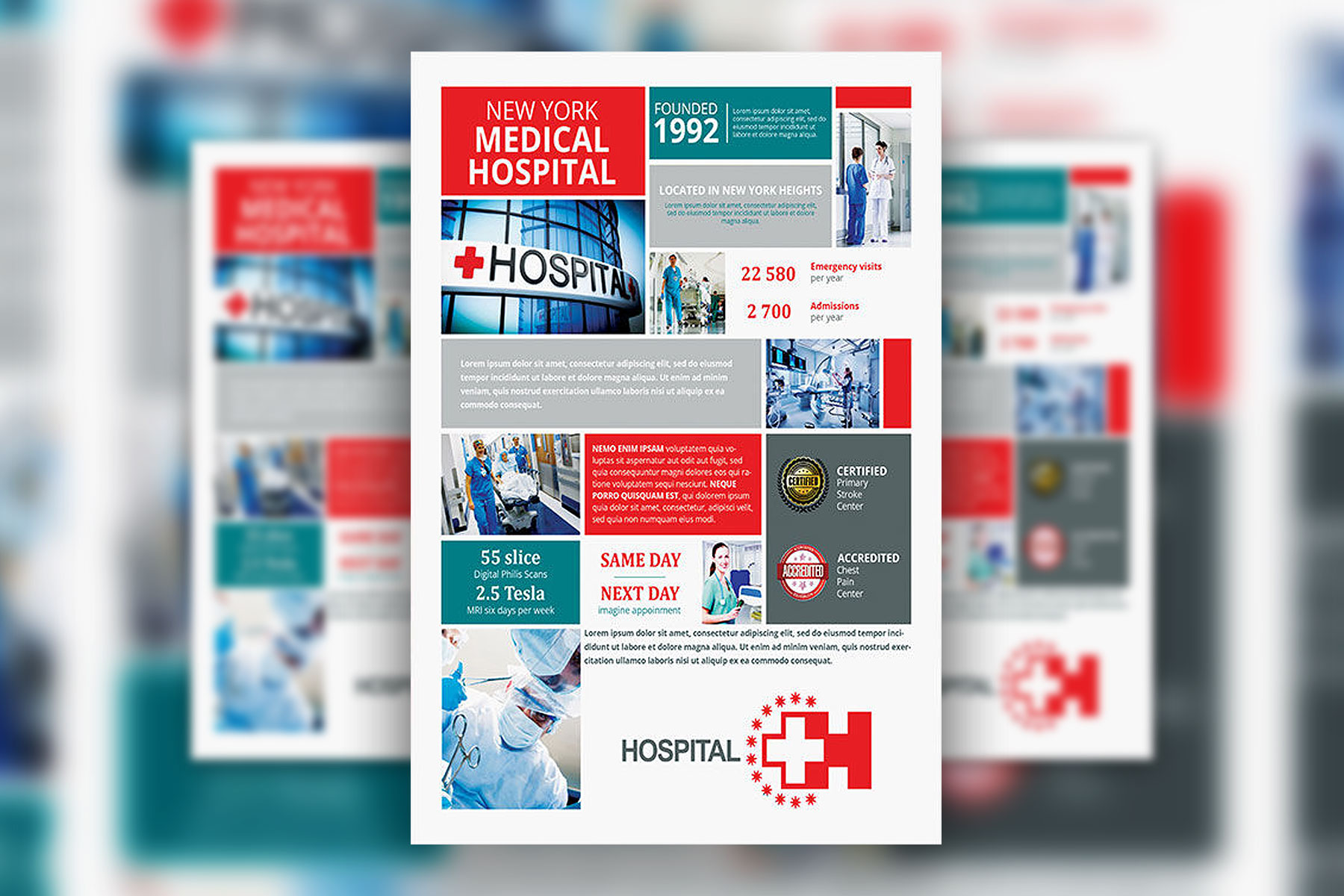 Collage Modern Medical Flyer Template FREE PSD