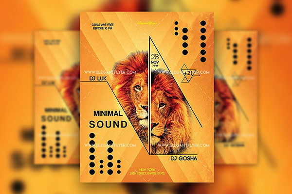 Dotted Modern Music Party Flyer Template and Facebook Cover FREE PSD