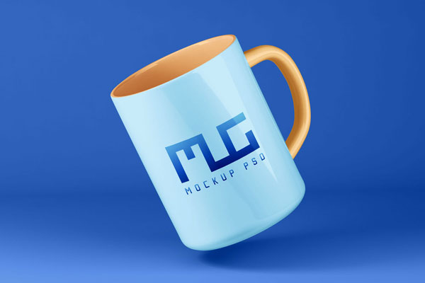 Free Floating Mug Mockup — Medialoot