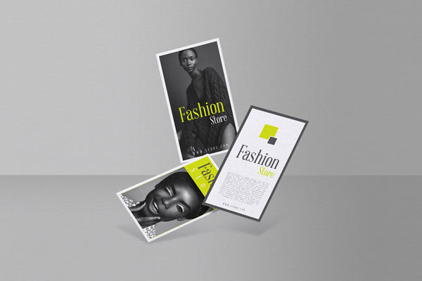 Floating Vertical Business Cards Presentation Mockup FREE PSD