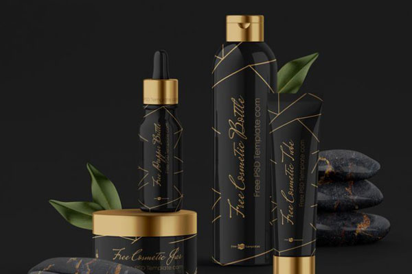 Front and Top View of Two Cosmetic Set Mockups FREE PSD