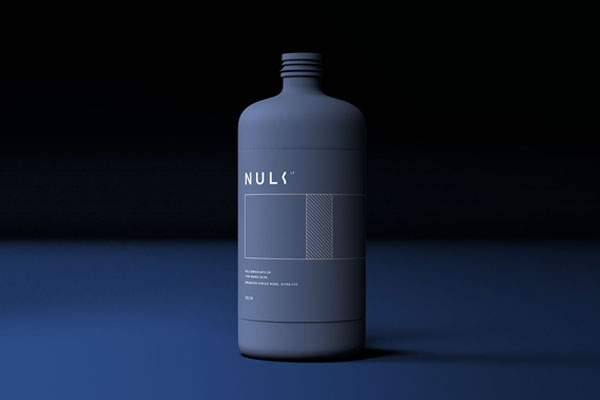 Front View of a Matte Bottle with a Dark Background Mockup FREE PSD