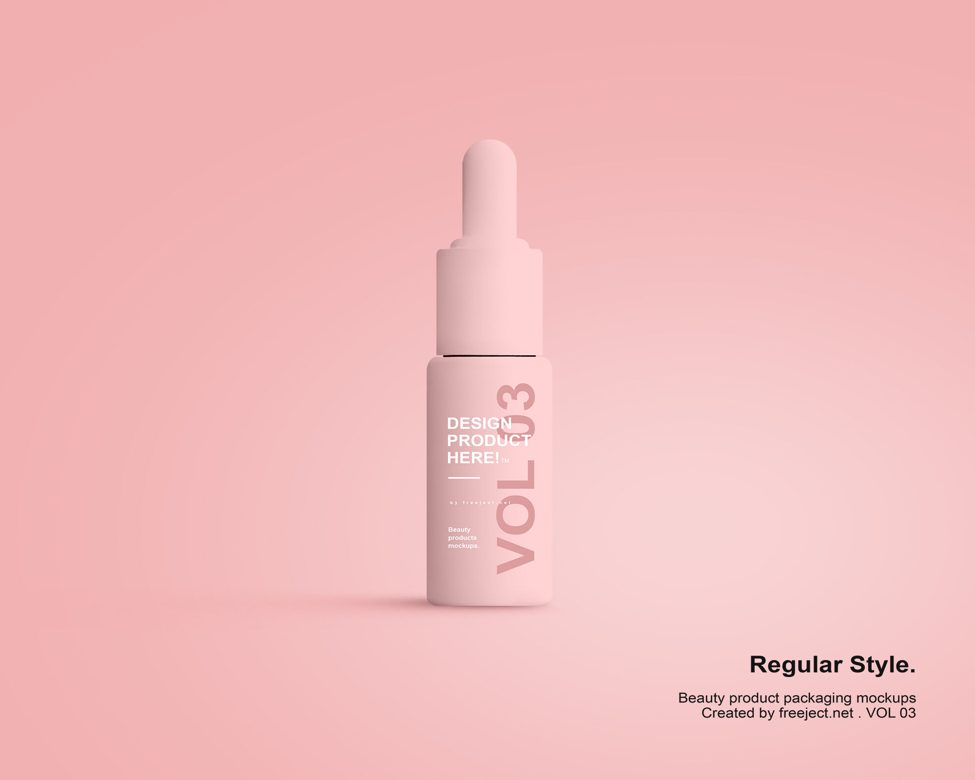 Front View of Two Cosmetic Serum Bottle Mockups FREE PSD